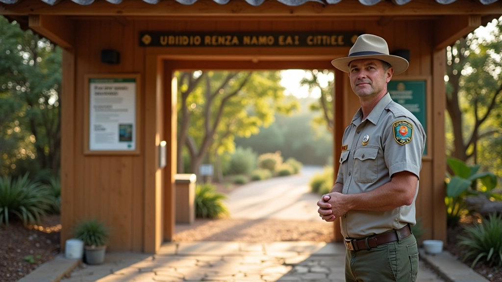 Puerta de entrada a la reserva natural con sendero de madera bien señalizado hacia las dunas