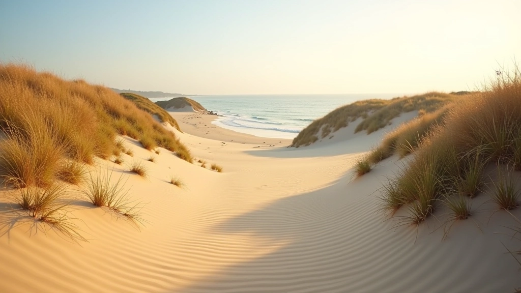 Paisaje de la Reserva Natural de Cabezas de San Juan con dunas de arena y playa